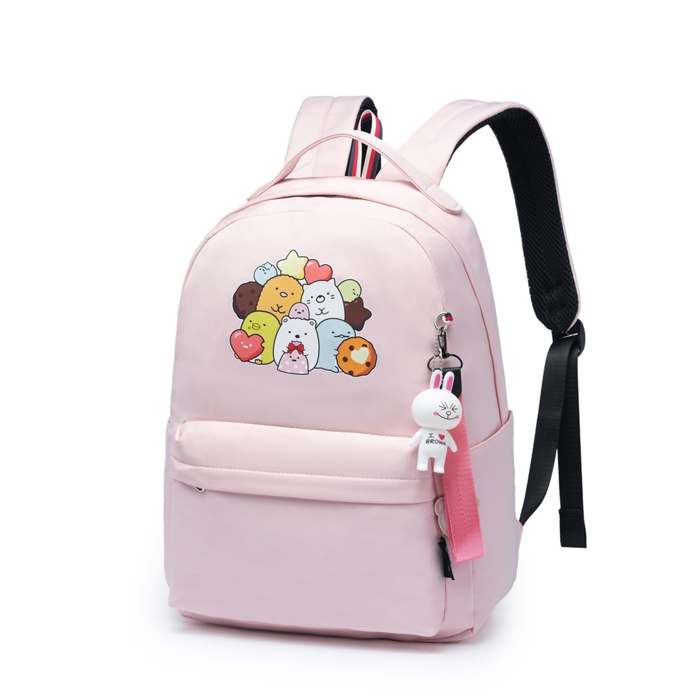 Mochila Bolsa Escolar Chaveiro Universitária Feminina Juvenil