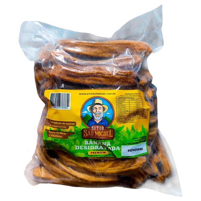 Banana Desidratada – 100% Natural Sem Açúc