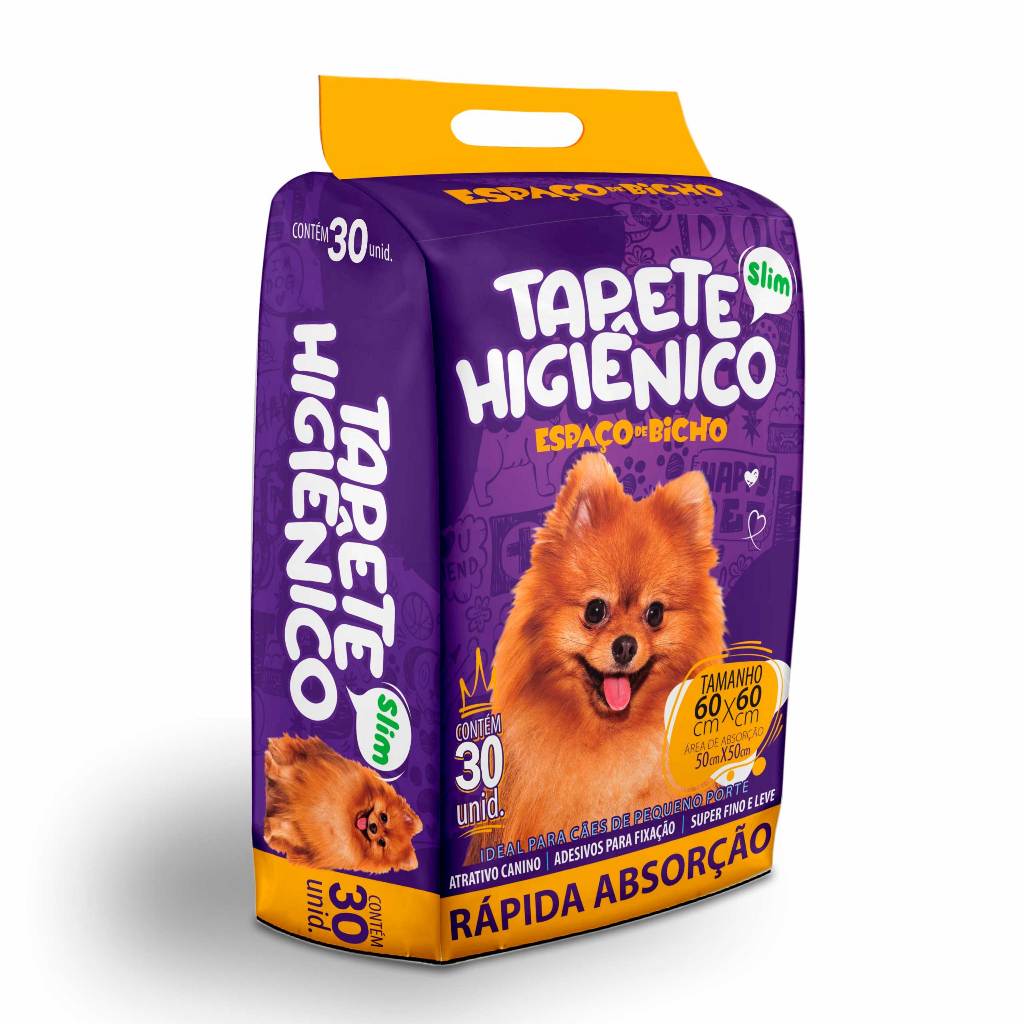 Tapete Higienico  – Espaço de Bicho P/ Cães E Gatos 60×60 Com 30 uni