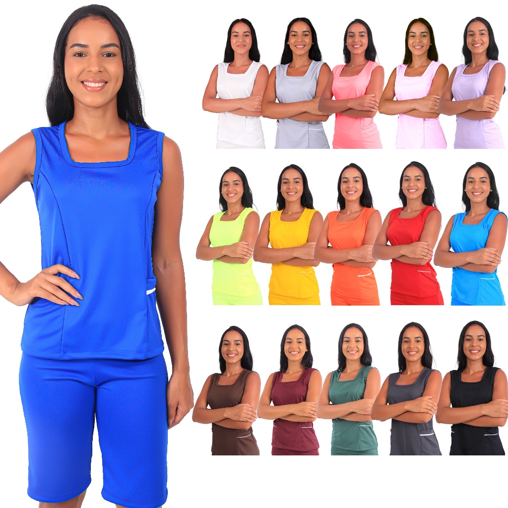 Conjunt Uniforme Babá Domestica Camareira Copeira Faxineira