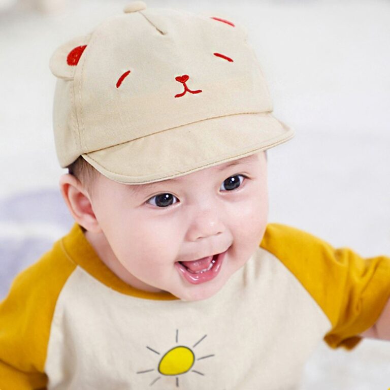 Boné Bebê Chapéu Infantil Bordado Orelha Urso U