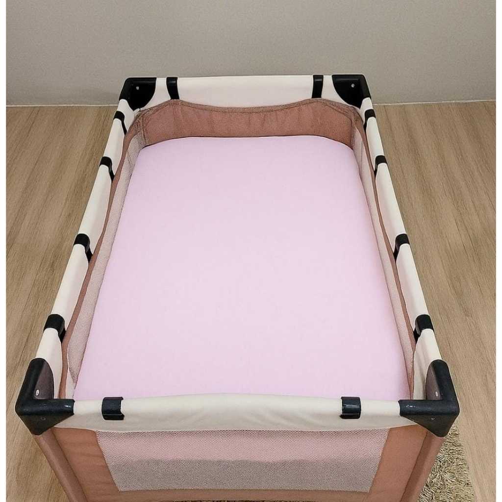 Colchão Para Berço Desmontável Todo Branco Colchao berço Dobravel 1 metro comprimento x70 largura x