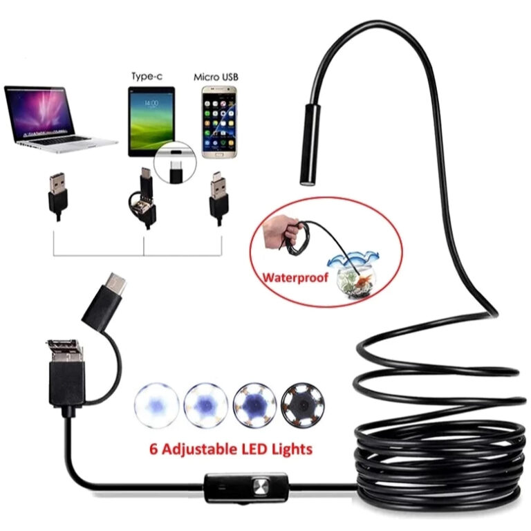 Câmera Sonda Endoscópica Android Prova Água Fot