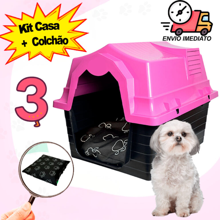 Casinha Pet Cachorro N3 + Caminha Para Cachorro Ca