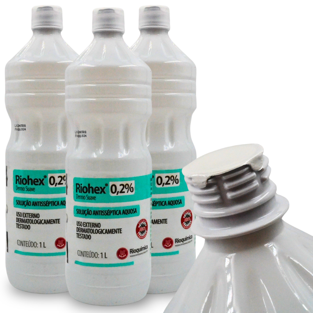 Clorexidina Riohex 0,2% Antisséptico para Higienização da Pele com Feridas Sem Álcool – Rioquímica