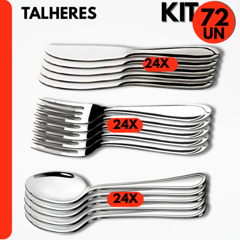 Conjunto 72 Talheres  – Colheres, Garfos e F