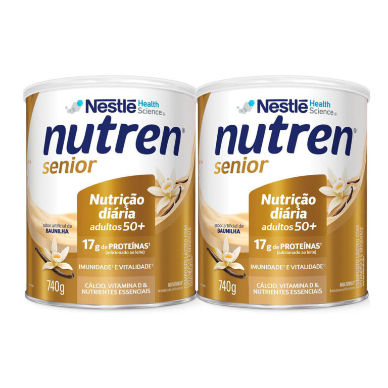 Kit 2 Nutren Senior Complemento Alimentar Baunilha