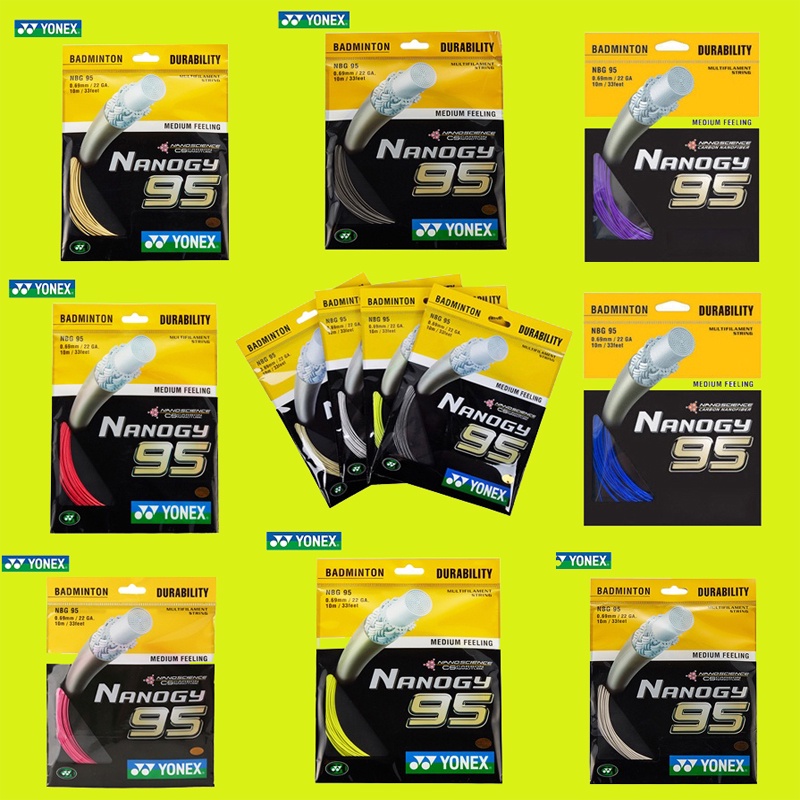 Yonex NBG95 badminton String BG95 (0.69mm) Corda De Raquete BG95 Nanogy Para Sensação Média