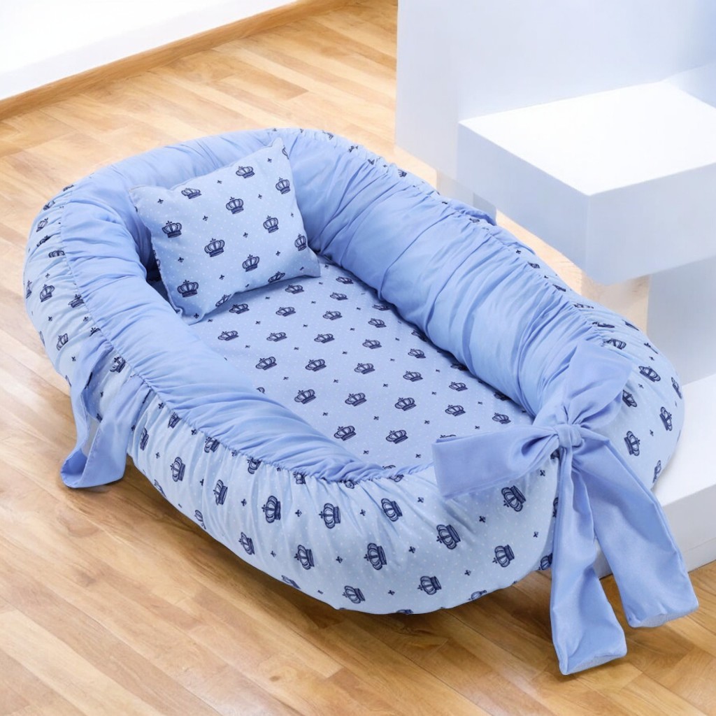 Ninho Redutor De Berço Menina e Menino Com Travesseiro Anatômico – Várias Estampas