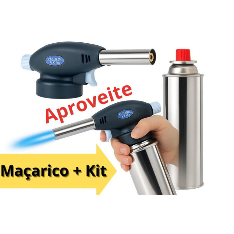 Kit Maçarico Portátil 1300°C Culinário  Chamas