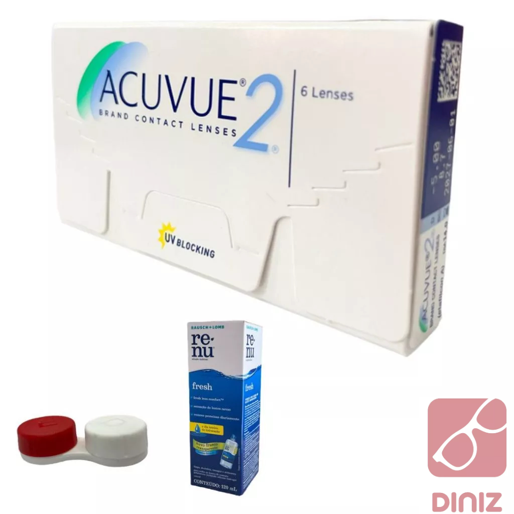 Lente de Contato Acuvue 2 com Grau descarte Mensal Jonhson