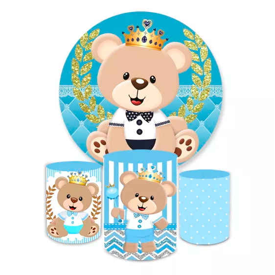 Kit Decorativo Painel Redondo C/ Elástico + Trio 