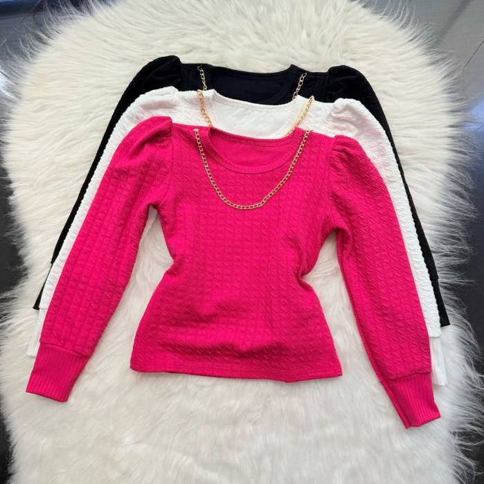Blusa Infantil menina manga longa -outono inverno 