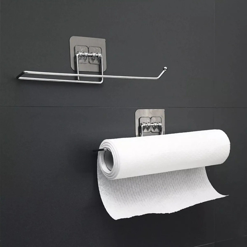 1/2/3 Porta Papel Toalha e Suporte de Filme de Alumínio para Parede de Cozinha