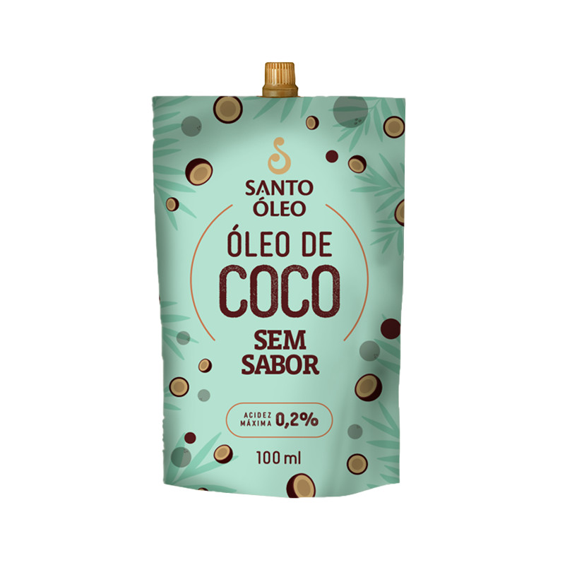 Óleo de Coco Sem Sabor 100ml Pouch – Santo Óleo