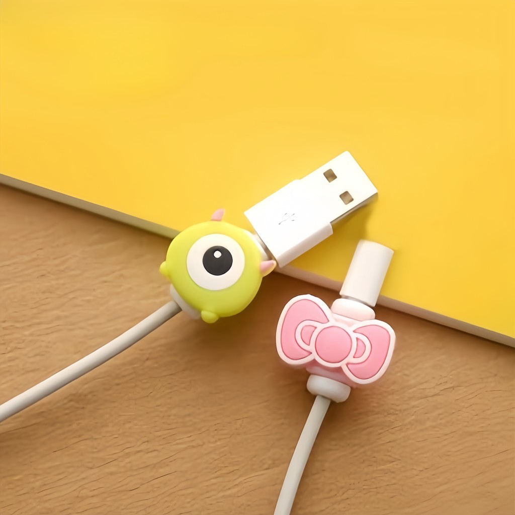 2 Kit Protetor De Cabo Enrollador Para Carregamento Usb Cabo De Dados Cabo De Fio Cabo De Cabeça De