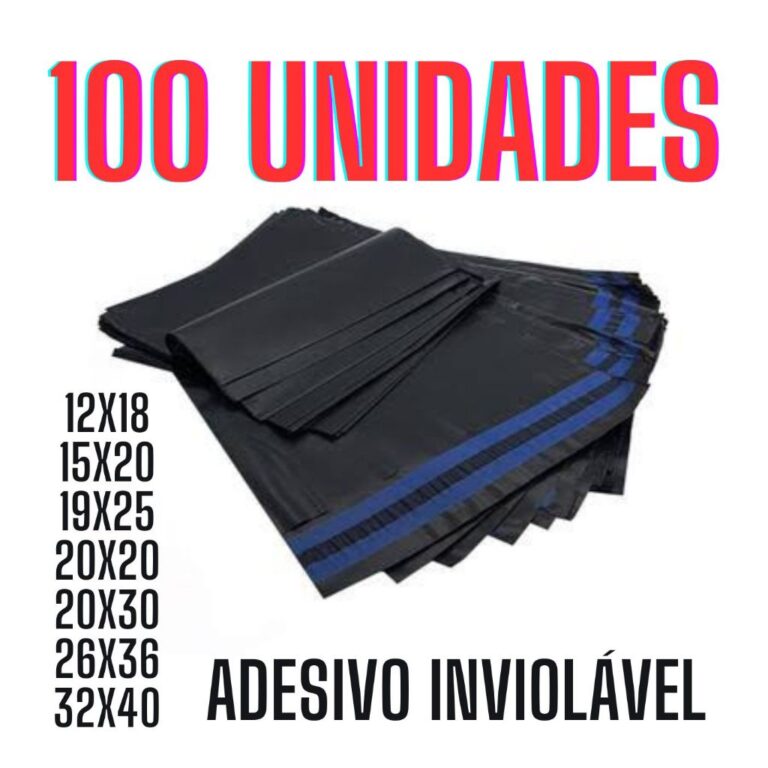 Kit 100 Unidades Envelope De Segurança Aba Adesiv
