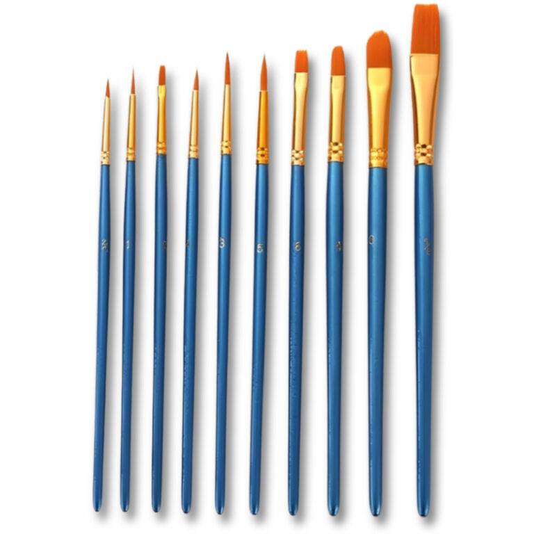 Kit 10 Pincéis de Artesanato e Pintura Em Tecido 
