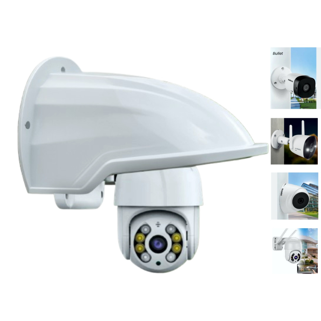 Protetor Camera Segurança Resistente Capa Wi-Fi Dome Bullet IP 360 Externa Chuva Sol Calor