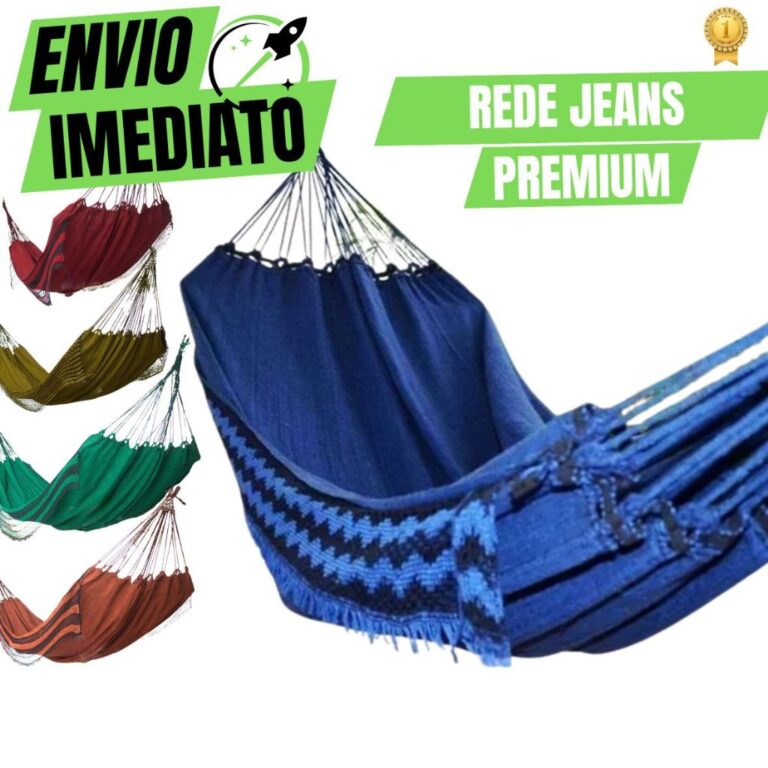 Rede Dormir Jeans Descanso Casal Reforçada Luxo C