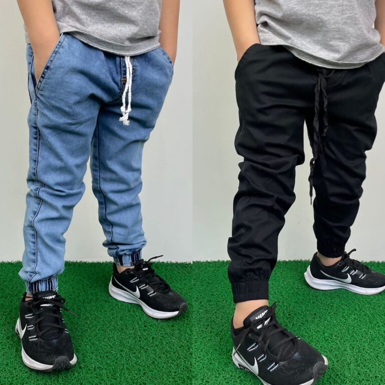Kit 2 Calças Jogger Bebê Infantil Juvenil –