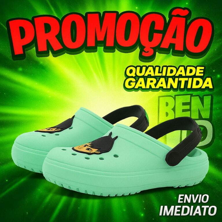Babuche Ben 10 Sandália Chinelo Ben 10 Slide Conf