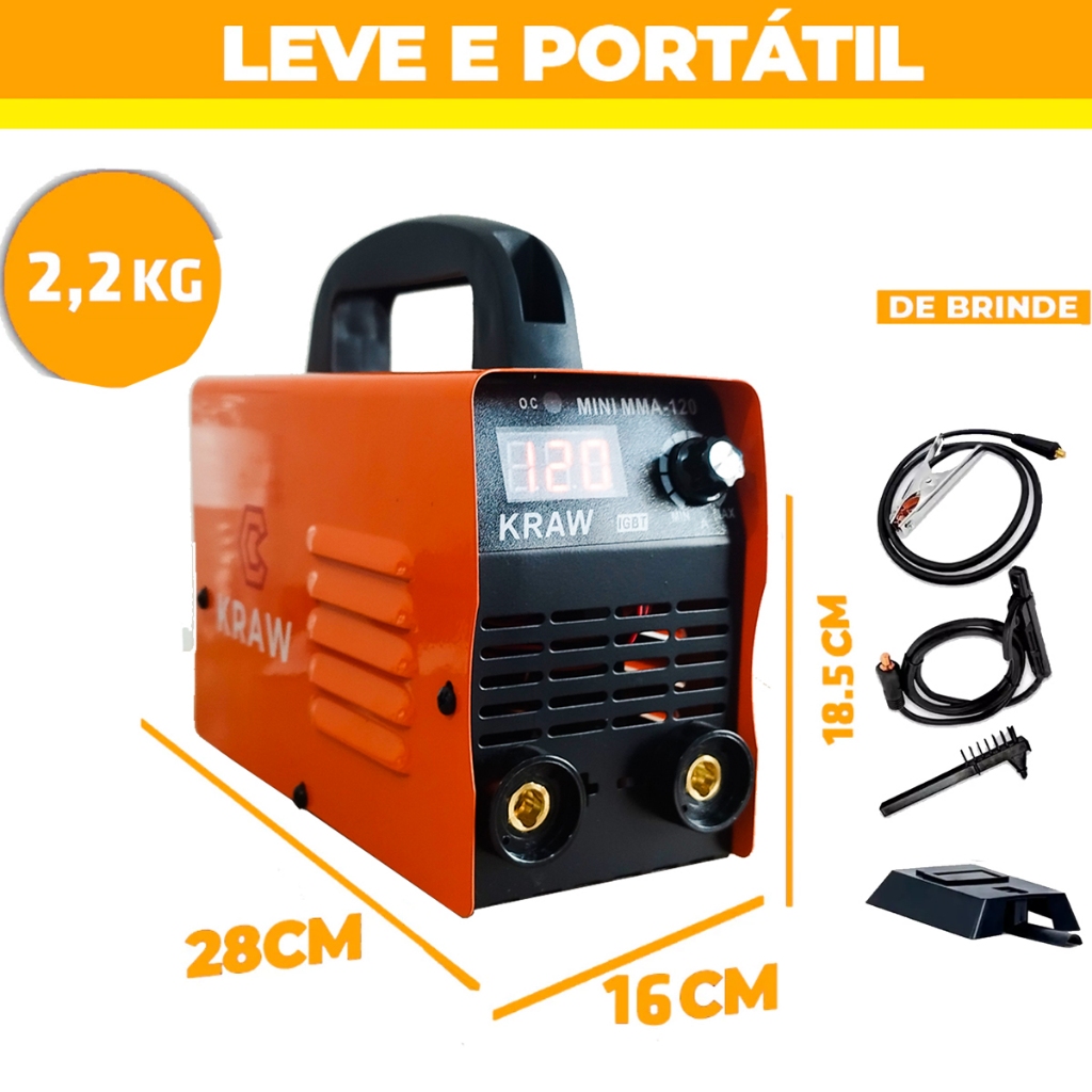 Maquina De Solda Inversora Portátil Mini Mma 220volts – Usk  Painel Digital