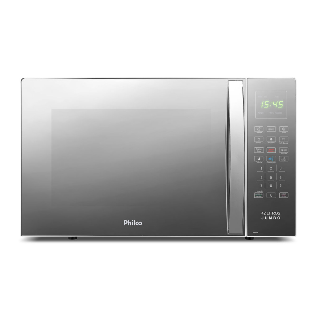 Micro-ondas 42L Philco Jumbo Espelhado Limpa Fácil PMO42EB