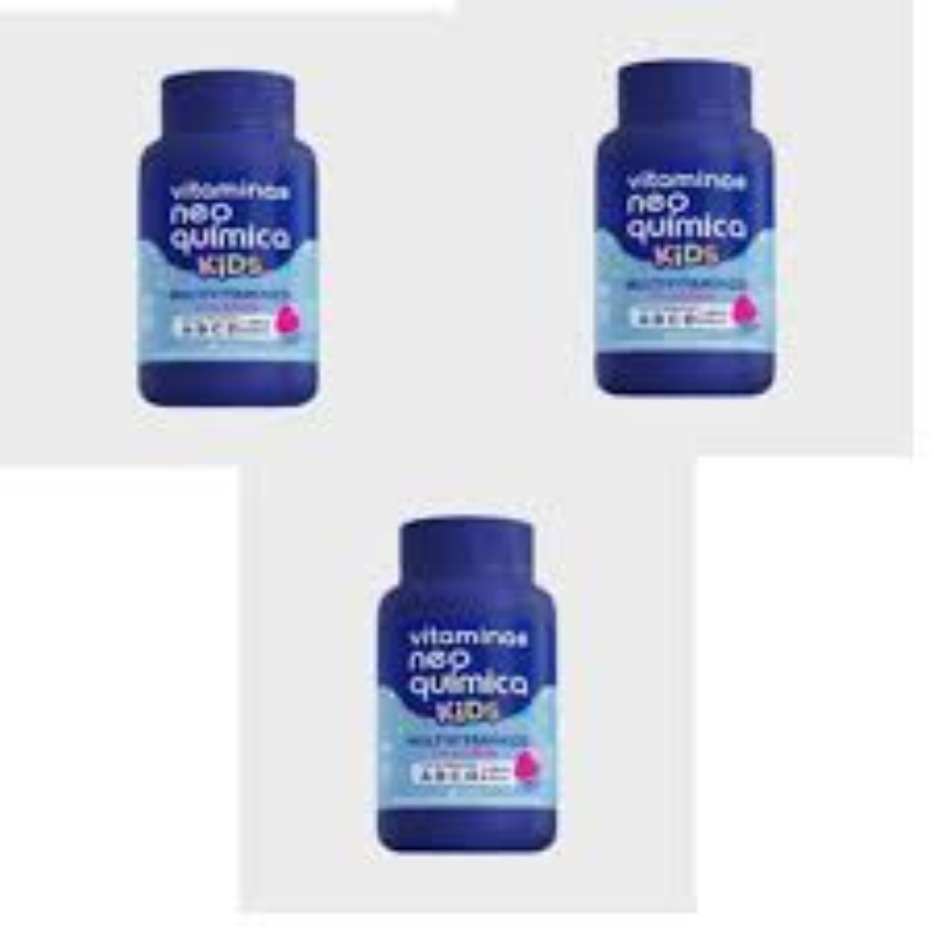 kit 3 Vitamina Mastigavel neo quimica kids 60 comprimidos