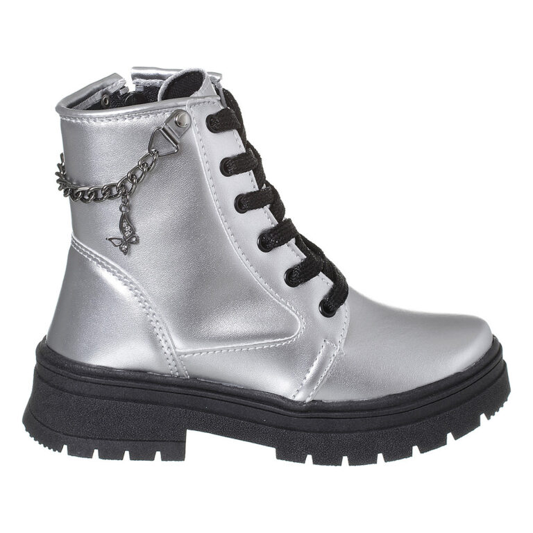Bota Coturno Infantil Meninas Coturno Corrente Pin