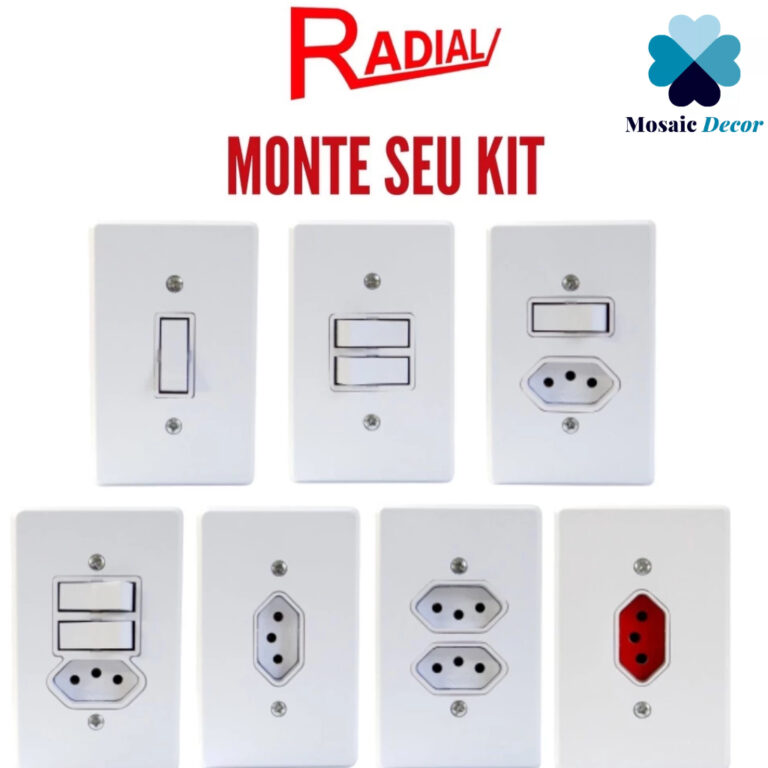 Radial Linha Gelo Tomada Interruptor 4×2 10A/