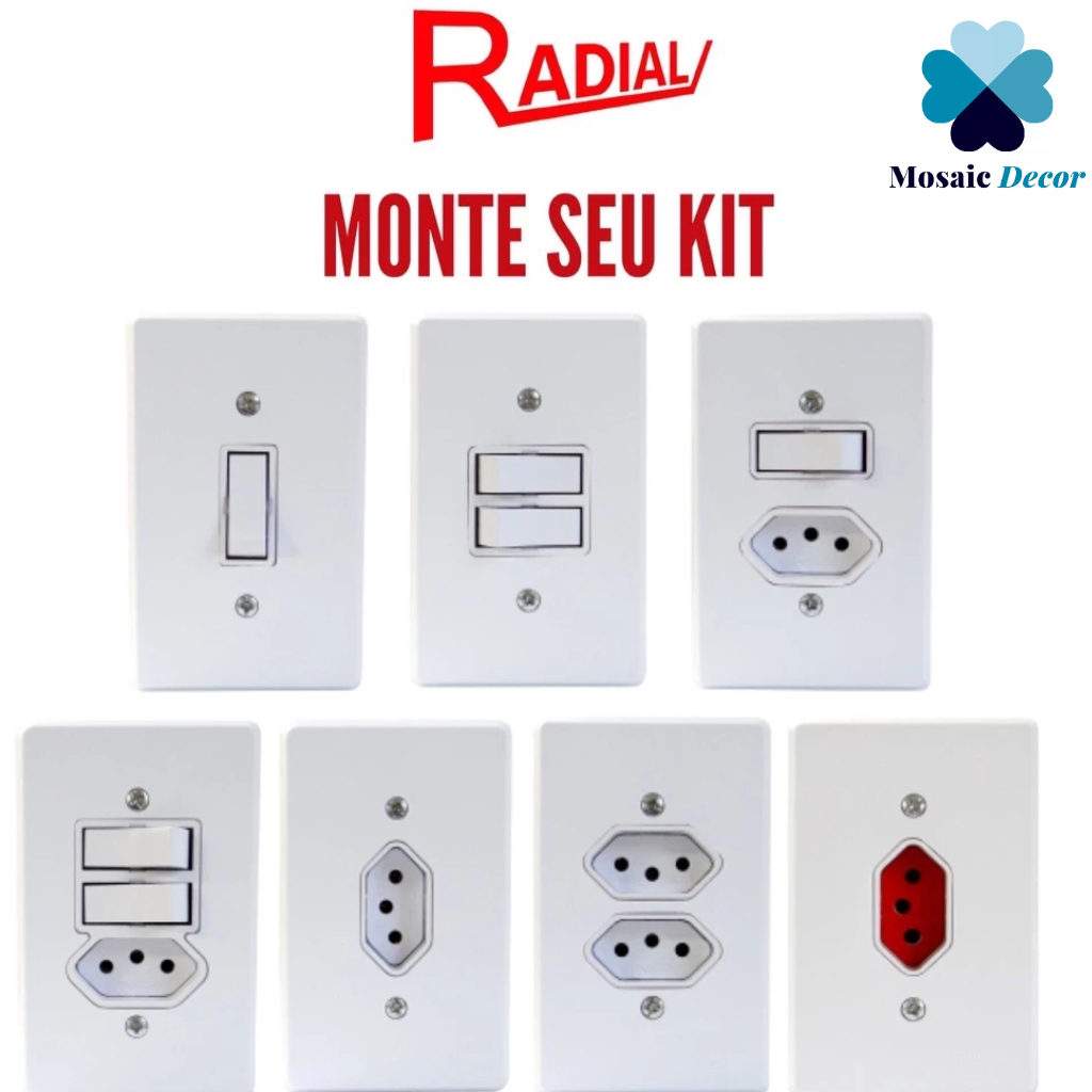 Radial Linha Gelo Tomada Interruptor 4×2 10A/20A Tomadas Simples 10a tomada 20a Tomada Com Apagador