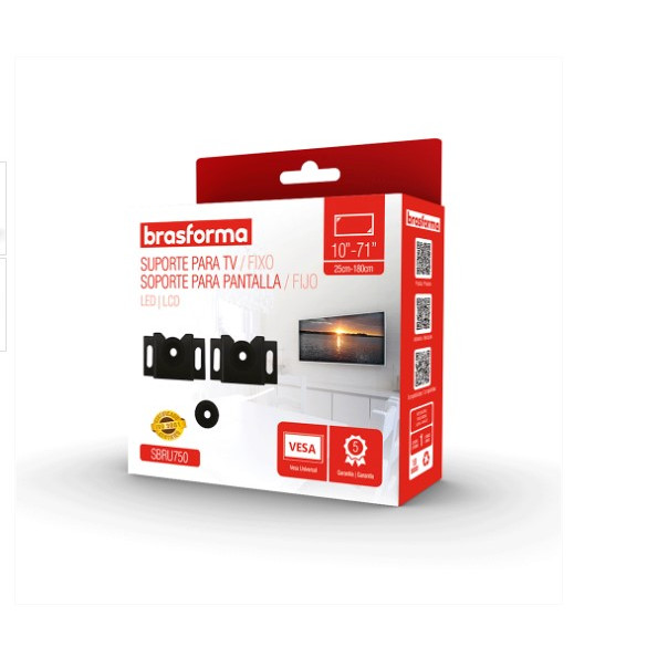 Suporte Brasforma Fixo Universal, Smart TV de 10 a
