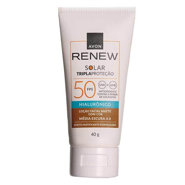 Protetor Solar facial fps 50 Renew 40g com cor