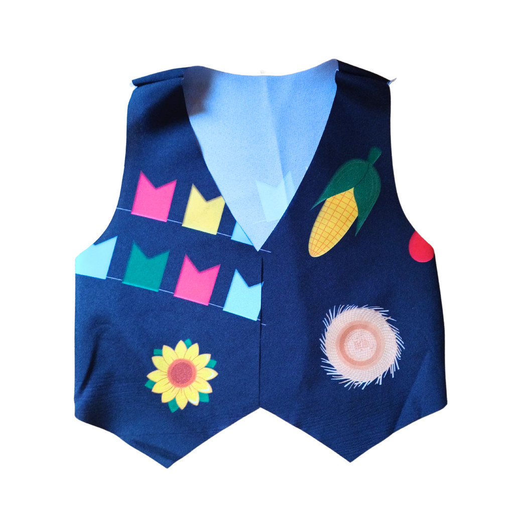 Colete Festa Junina Arraial Unissex Caipira Adulto M