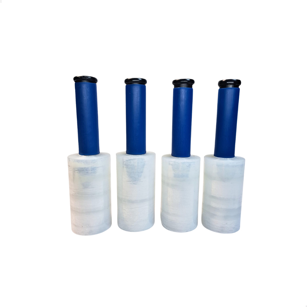 5 Rolos de filme stretch plastico com aplicador 10cm x 100mts p/ mala de viagem