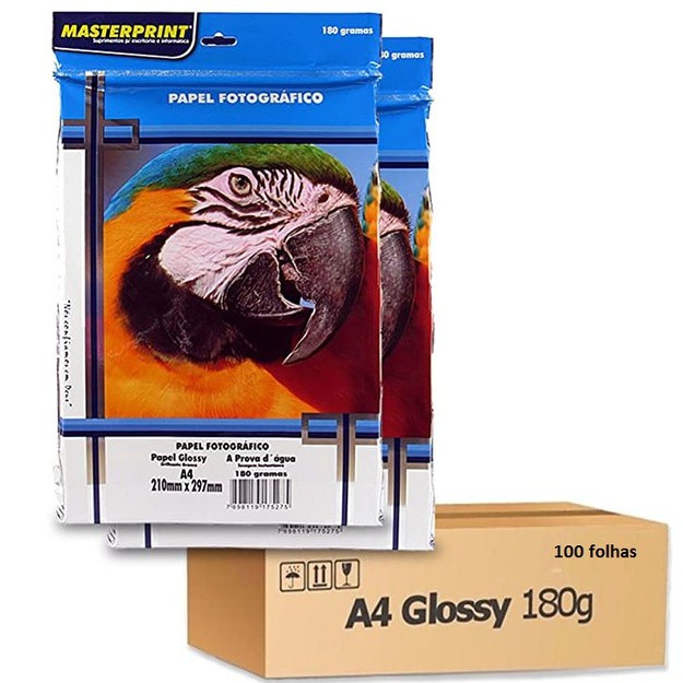 Papel Fotográfico Foto Glossy Brilhante 180g Resi