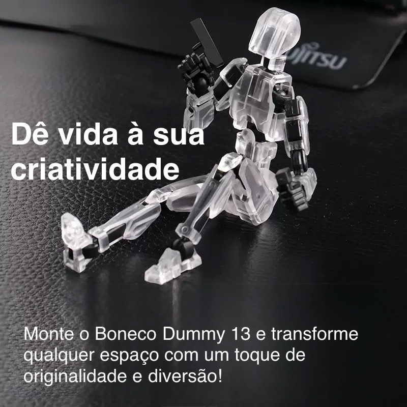 DUMMYBoneco Articulado Lucky 13 para Artistas – Modelo 3D 14cm com Acessórios, Presente Criativo