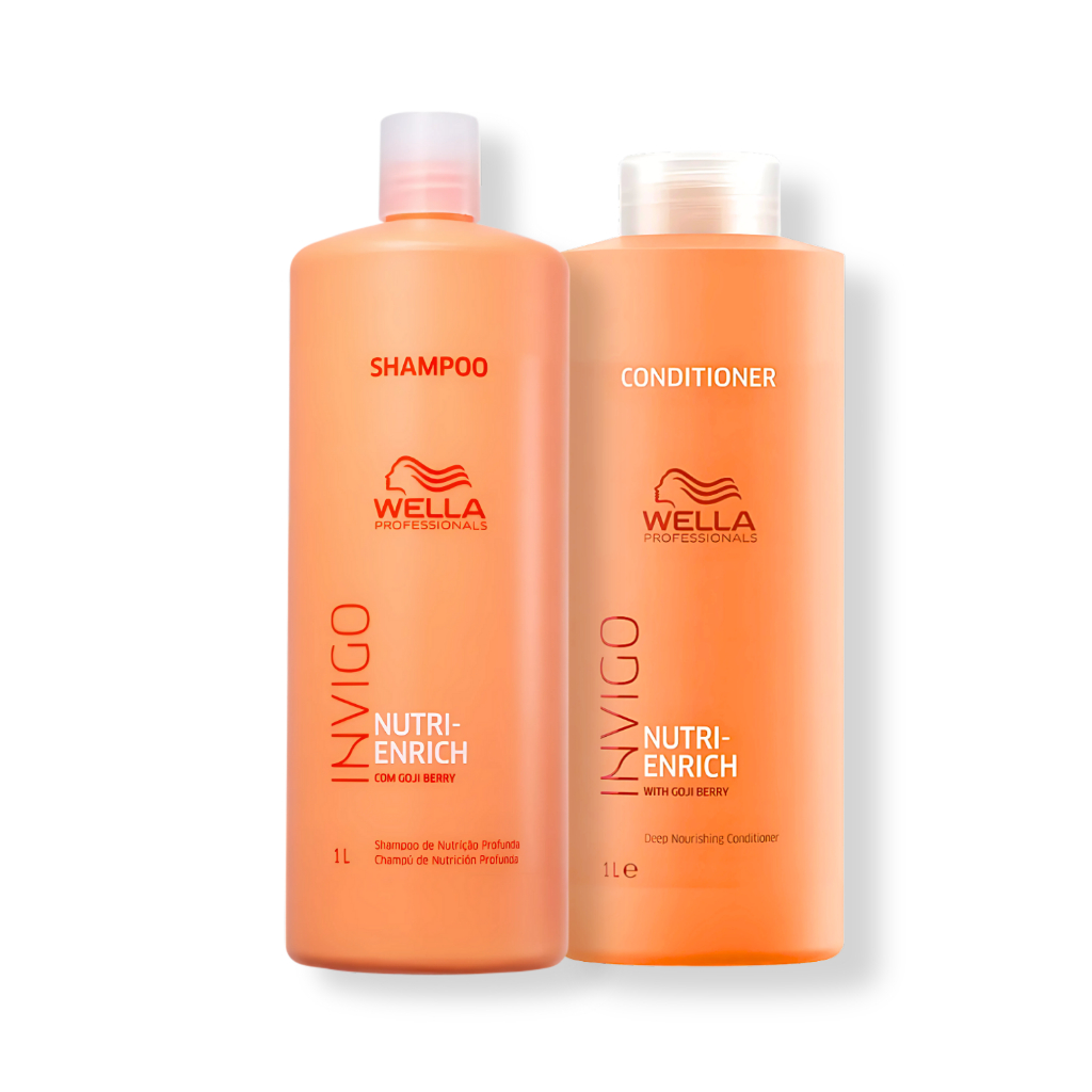 Kit Wella – Shampoo 1L e Condicionador 1L Enrich