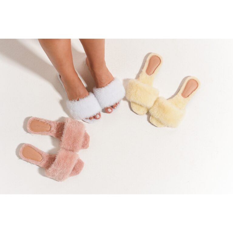 Pantufa Pelo Branca Quentinha Inverno Dia Da Noiva