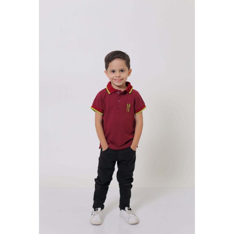 Camisa Polo ou Body Infantil Bordo