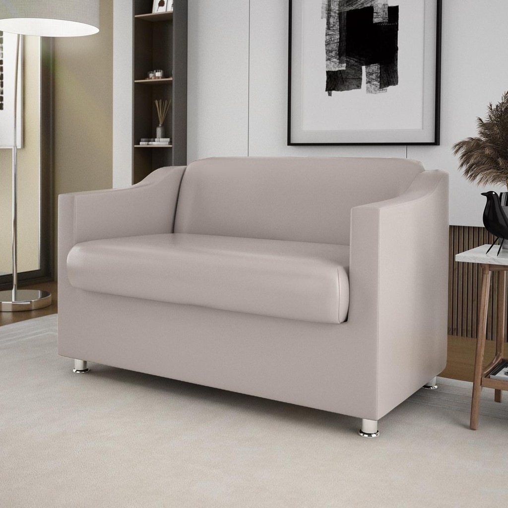 Sofá Namoradeira Tilla Reforçada Luxo em Tecido Courino