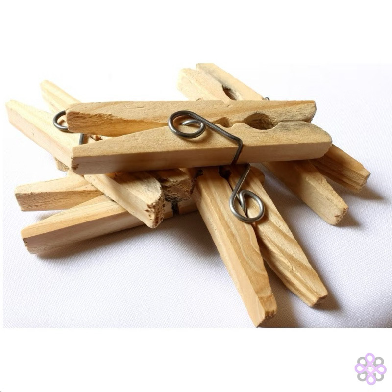 Kit Prendedores Pregadores Roupa Madeira Artesanato Embalagem c/ 72 unidades PROMOÇÃO
