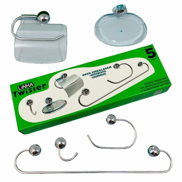 Kit de Acessorios Para Banheiro Twister 5 Peças C