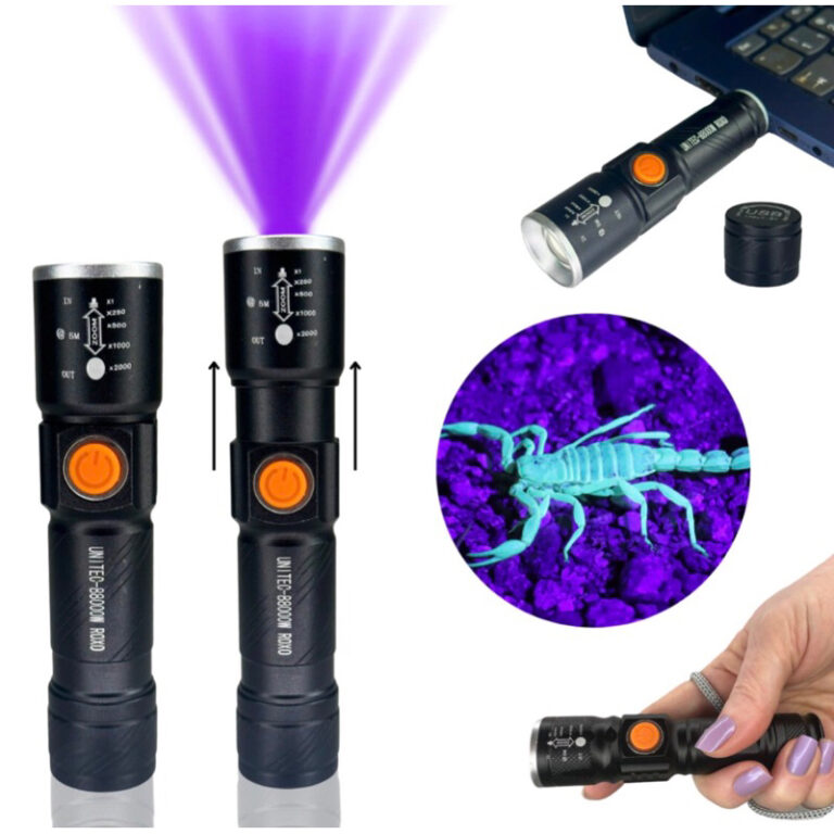 Lanterna Led Potente Luz Ultravioleta Negra Uv T6 