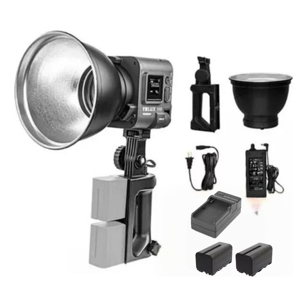Lampada Led Ynlux 100 Bicolor Yongnuo ynlux100 + Kit 2 Bateria 7200mAh + Carregador