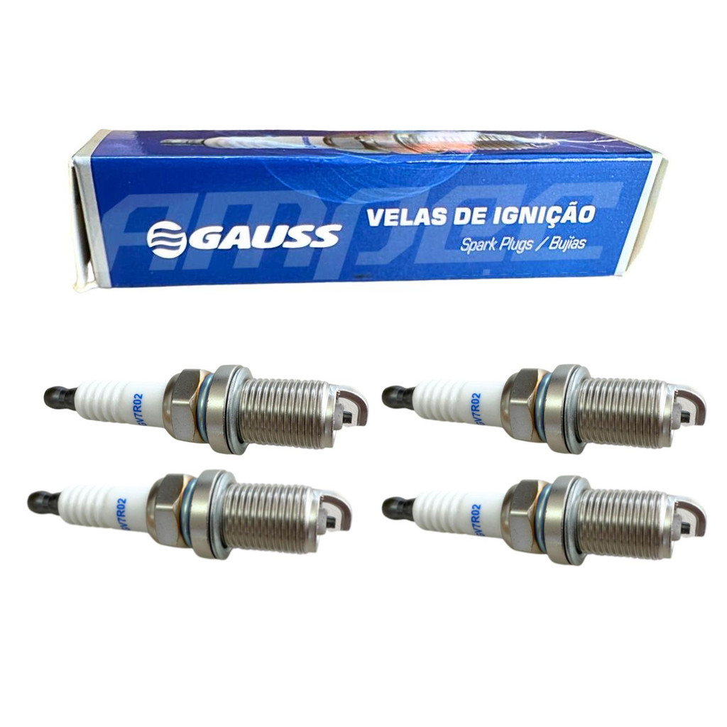 Kit Jogo 4 Velas Ignição Para VW Gol Fox Parati Saveiro Polo Voyage Golf Gauss GV7R02