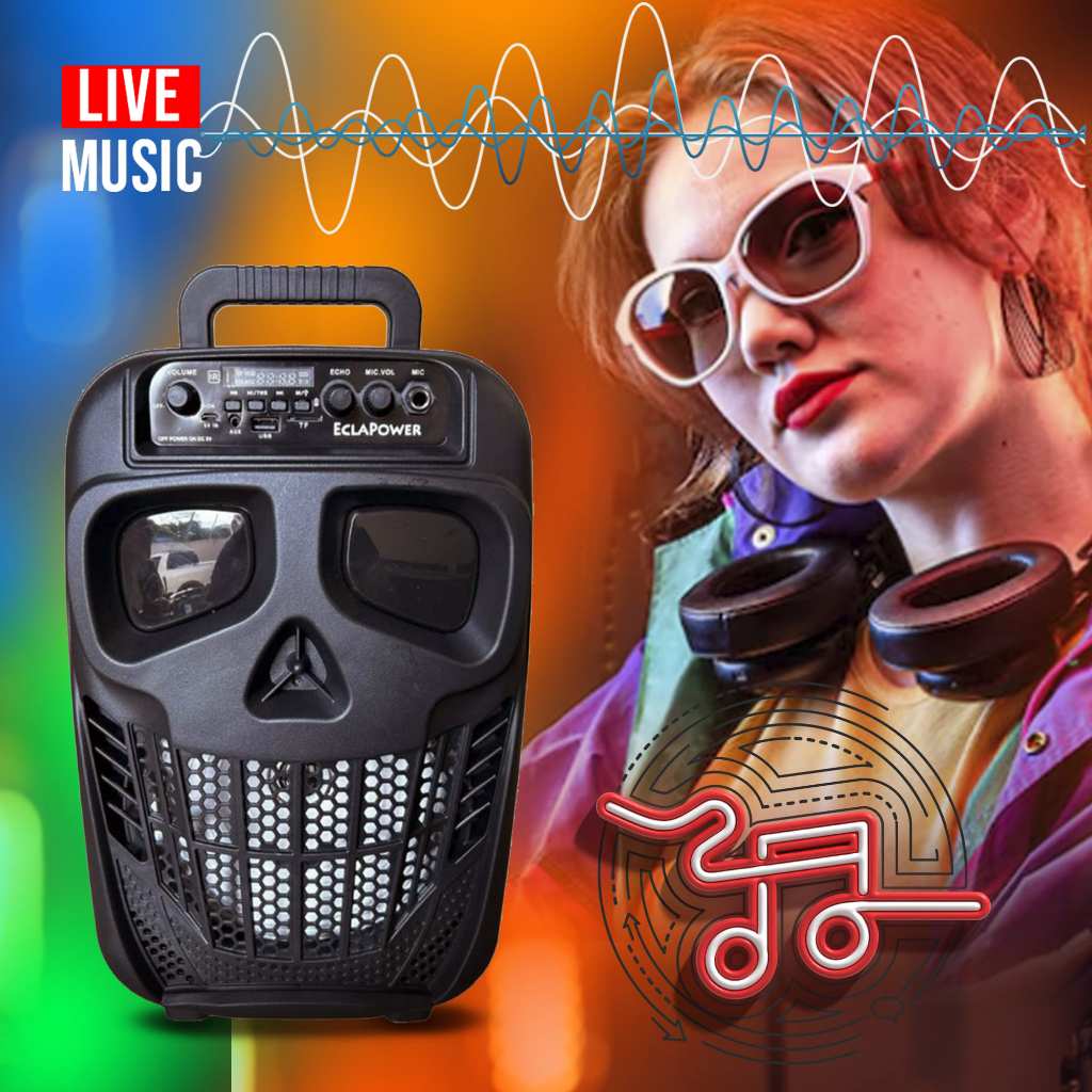 Caixa Som Bluetooth Usb Bateria Longa Duração 350w LED