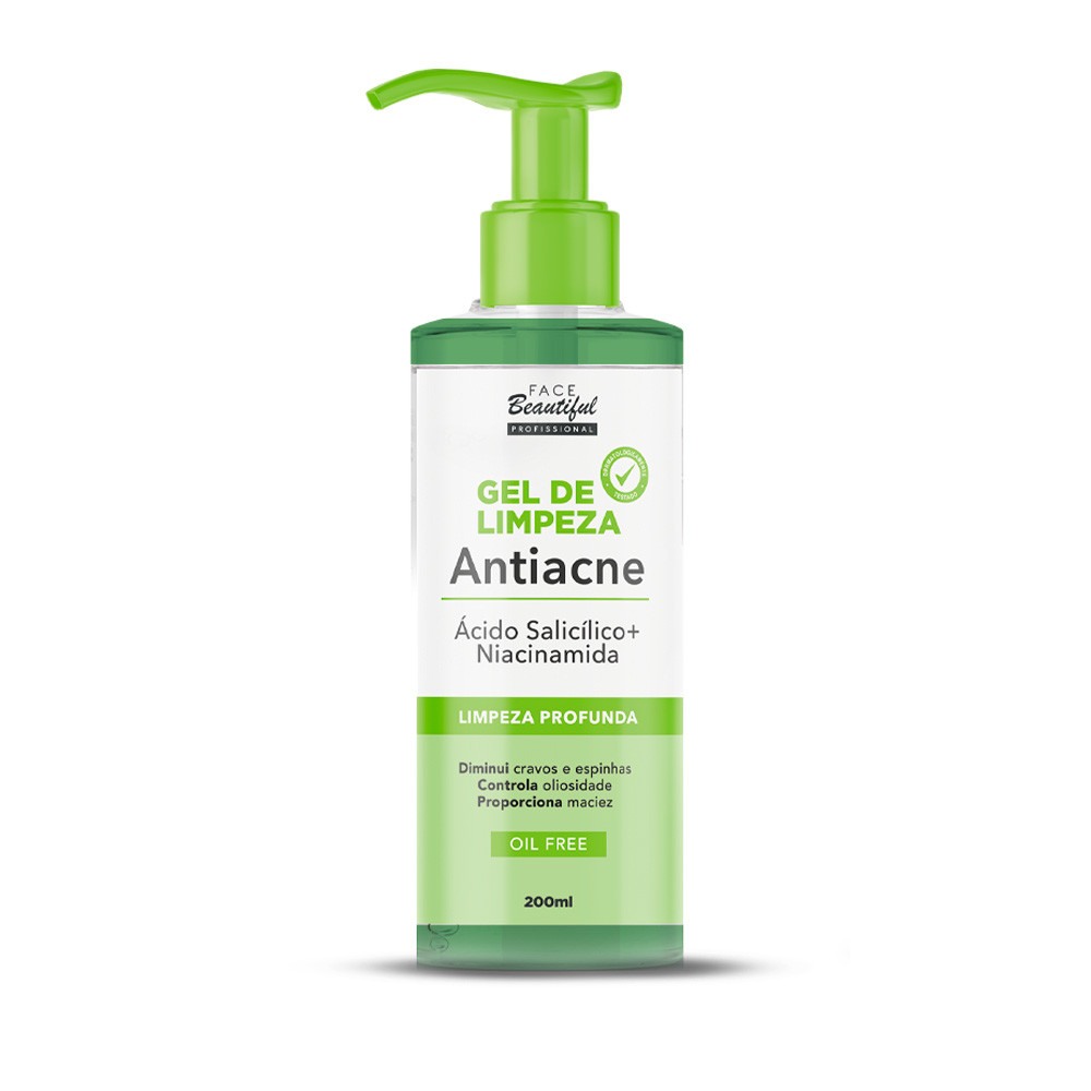 Gel de Limpeza Antiacne Skin Care 200ml Face Beautiful