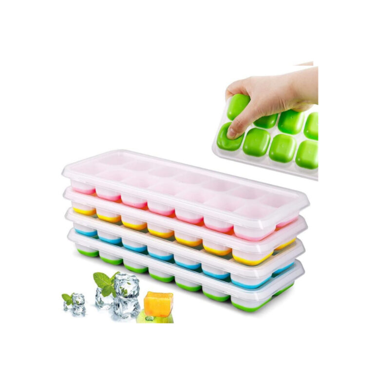 Kit 4 Unidades Forminha Com Tampa Gelo Flexivel Fu